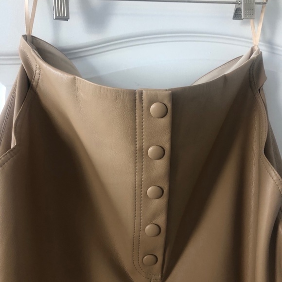 Nanushka Vegan Leather Sora Crop Flare Pant L - Picture 3 of 8